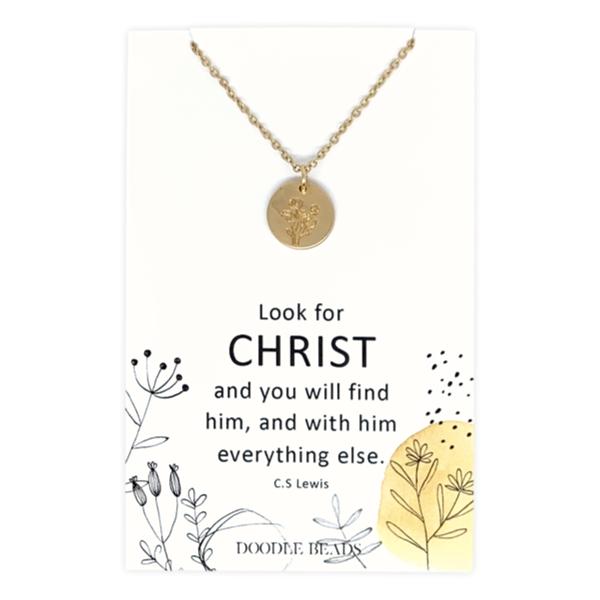 Wildflower Necklace - Look for christ and you will find him