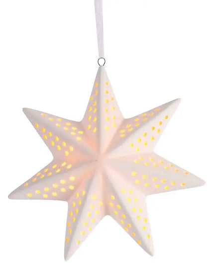 Ornament Led Porcelain Star