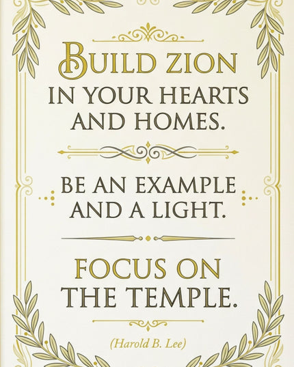 Build Zion in your hearts and Homes FREEBIE Download
