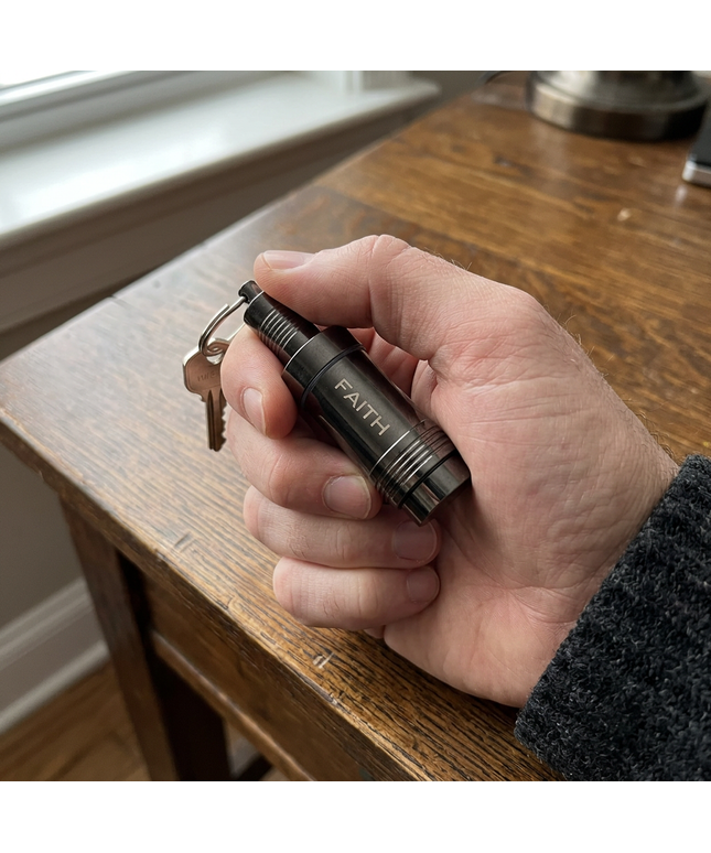 "Faith" Stainless Steel Oil Vial Dropper