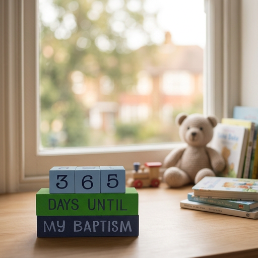 Baptism Countdown Block Set (Greens)