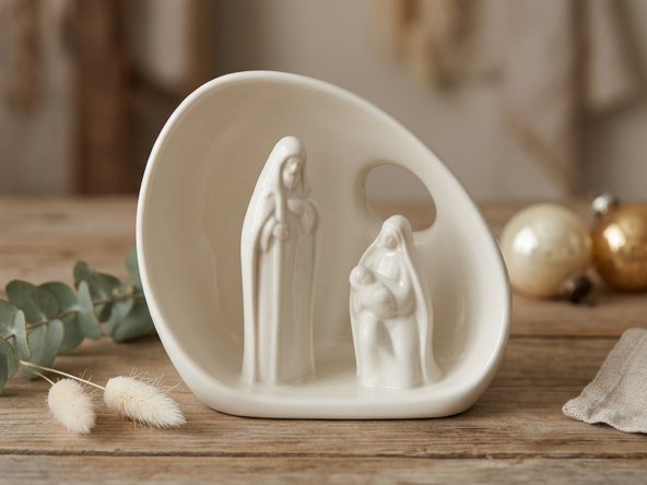 Accent Holy Family Cavern White (5"x 6")