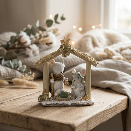 Mice Nativity Scene