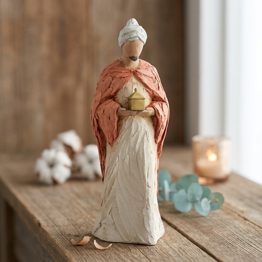 Wise Man Red (Frankincense) Decorative Nativity Figurine