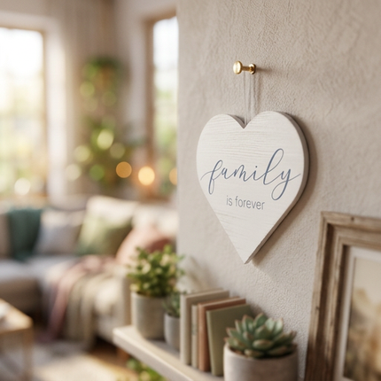 Family is Forever Hanging Heart