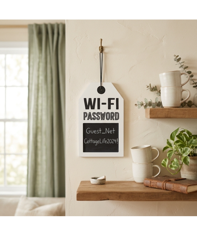 Wi-Fi Password Hanging Sign
