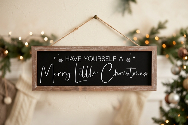 Reversible Christmas Wall Plaque