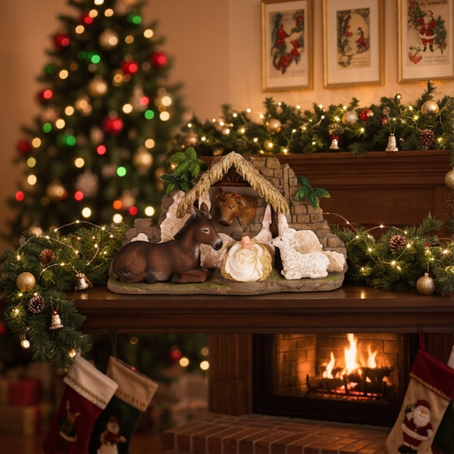 Baby Jesus with Animals Nativity