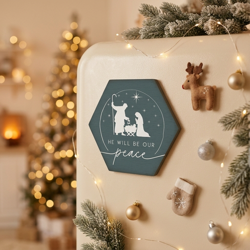 Our Peace Nativity - Honeycomb Magnet