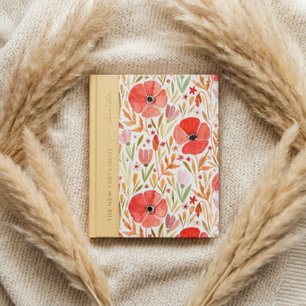 The New Testament, Journal Edition, Red Floral (No Index)