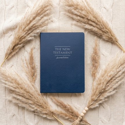 The New Testament, Journal Edition, Faux Leather Blue (No Index)