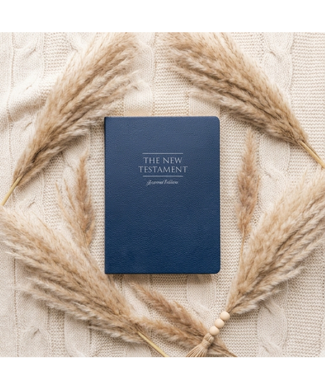 The New Testament, Journal Edition, Faux Leather Blue (No Index)