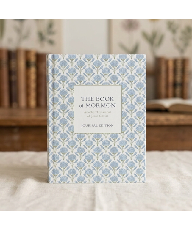 The Book of Mormon, Journal Edition Blue Flowers