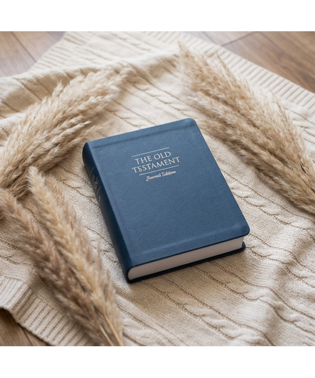 The Old Testament, Journal Edition, Faux Leather Blue
