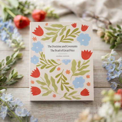 The Doctrine and Covenants and Pearl of Great Price, Journal Edition, Floral Pattern Unlined