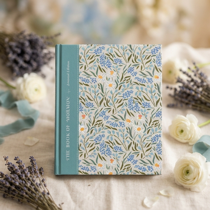 The Book of Mormon, Journal Edition, Aqua Floral (No Index)
