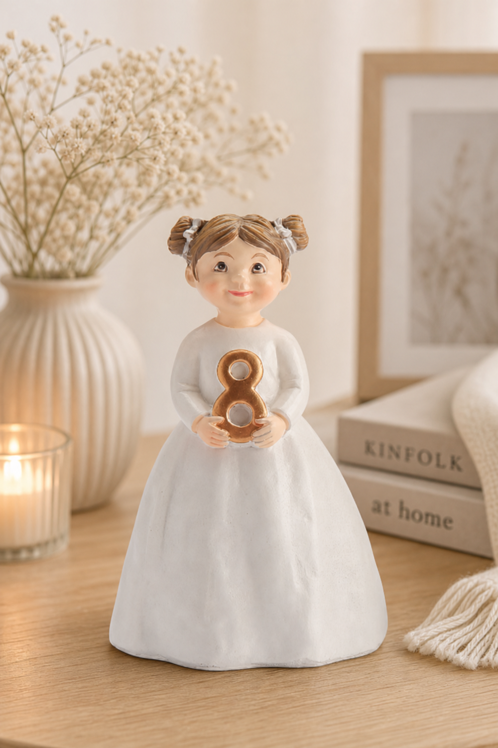 My Special Day Vintage Baptism Figurine Light Brown