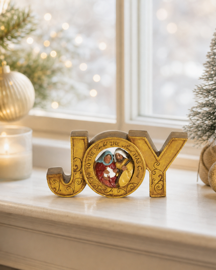 Figurine Gold Joy with Holy Family