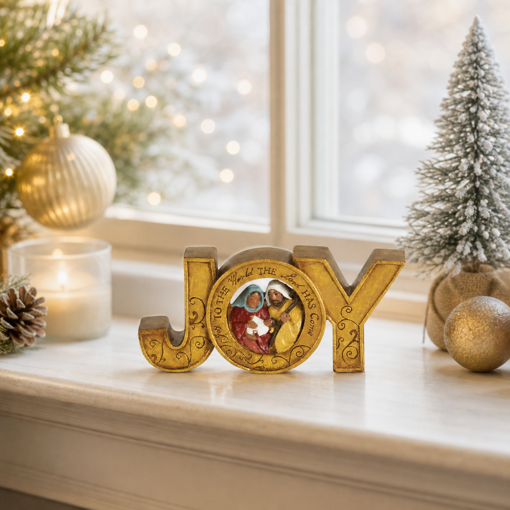 Figurine Gold Joy with Holy Family