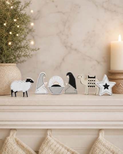 6 Piece Wooden Nativity