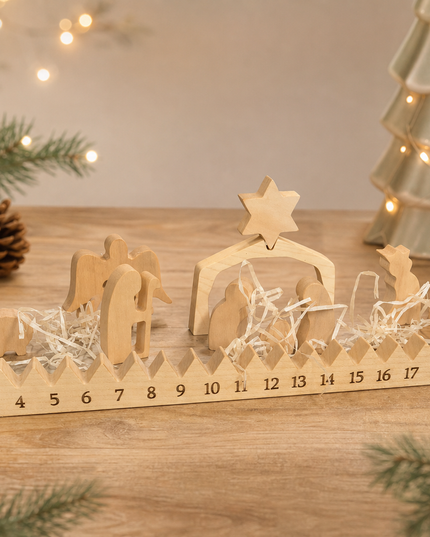 Wooden Nativity Advent