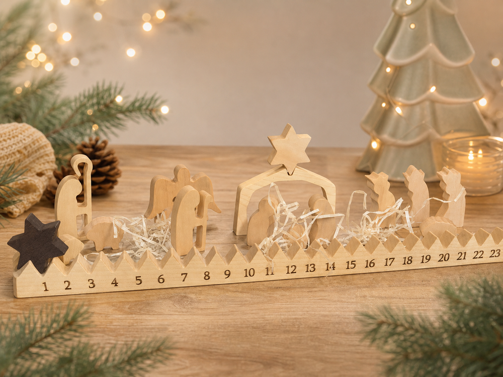 Wooden Nativity Advent