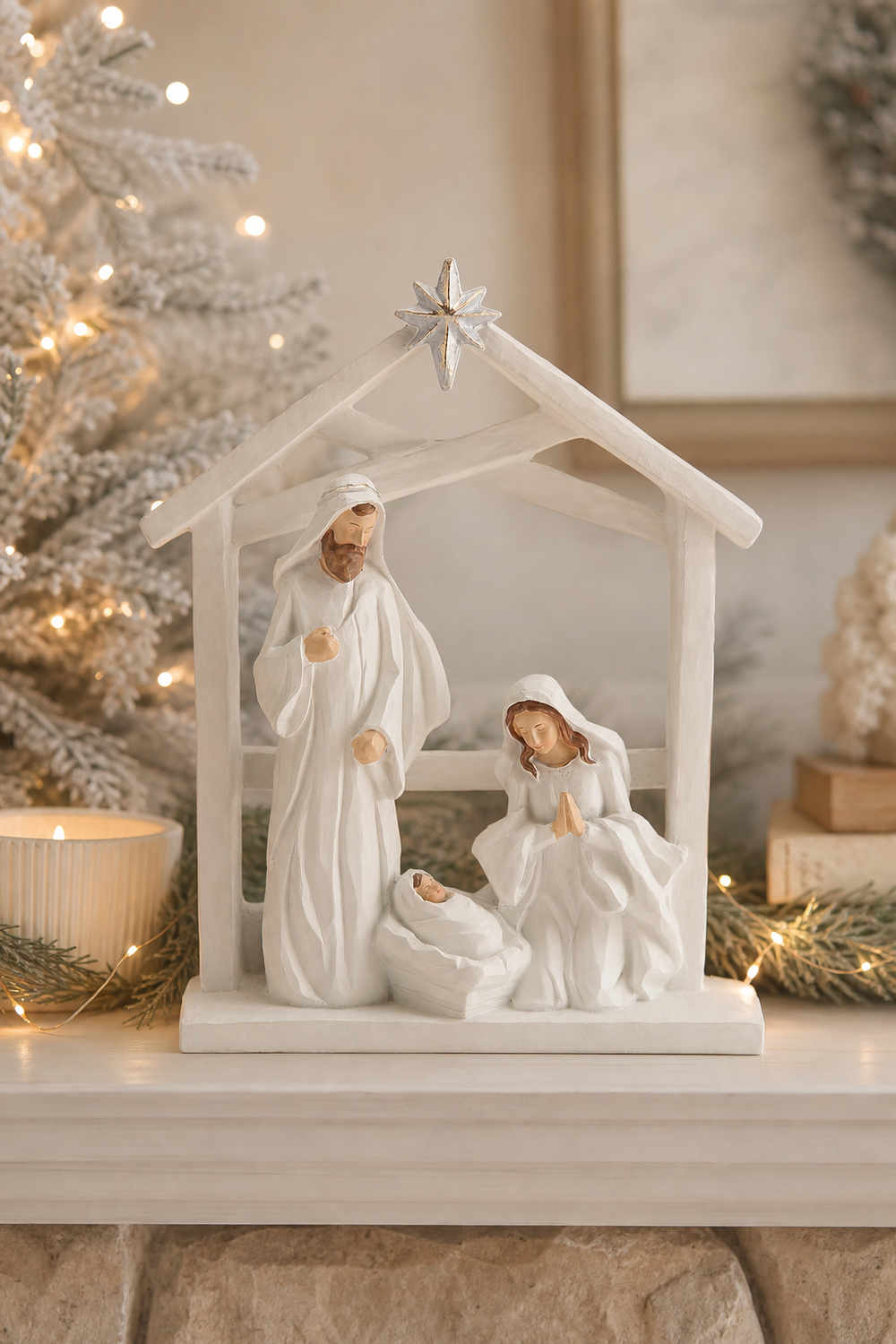 Holy Family in Manger Nativity