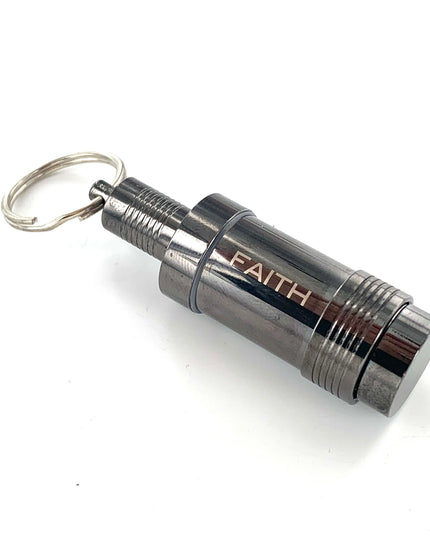"Faith" Stainless Steel Oil Vial Dropper
