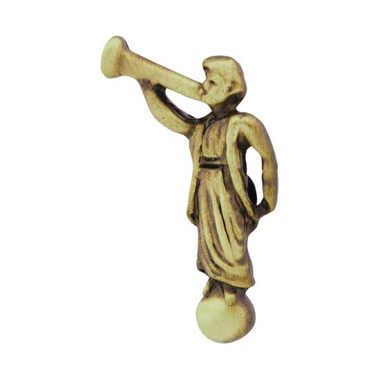 Angel Moroni Antique Gold Plated Pin