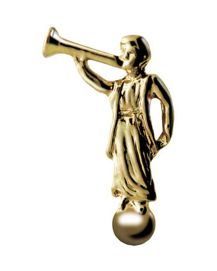 Angel Moroni Shiny Gold Plated Pin