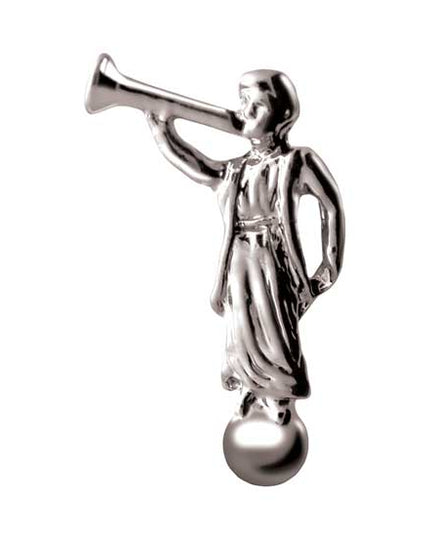 Angel Moroni Shiny Silver Plated Pin