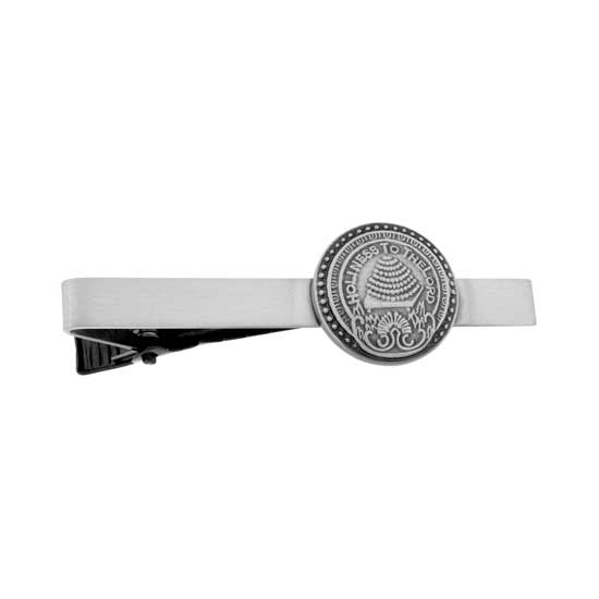 Temple Doorknob Antique Silver Tie Bar