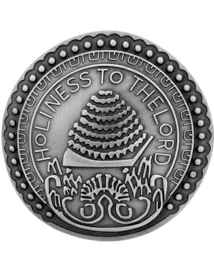 Salt Lake City Temple Doorknob Antique Silver Plated Pin