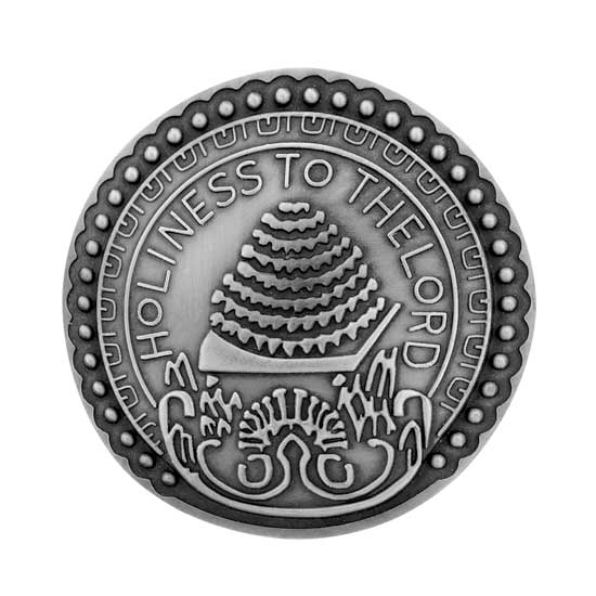 Salt Lake City Temple Doorknob Antique Silver Plated Pin