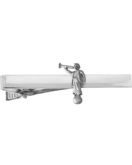 Angel Moroni Shiny Silver Tie Bar