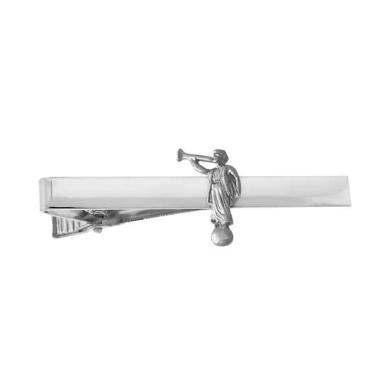 Angel Moroni Shiny Silver Tie Bar