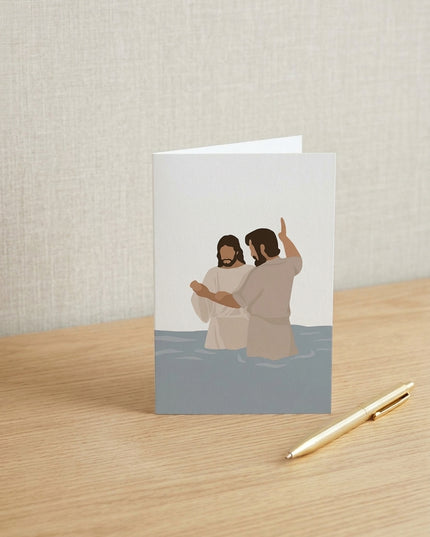Jesus Set the Example Baptism Greeting Card