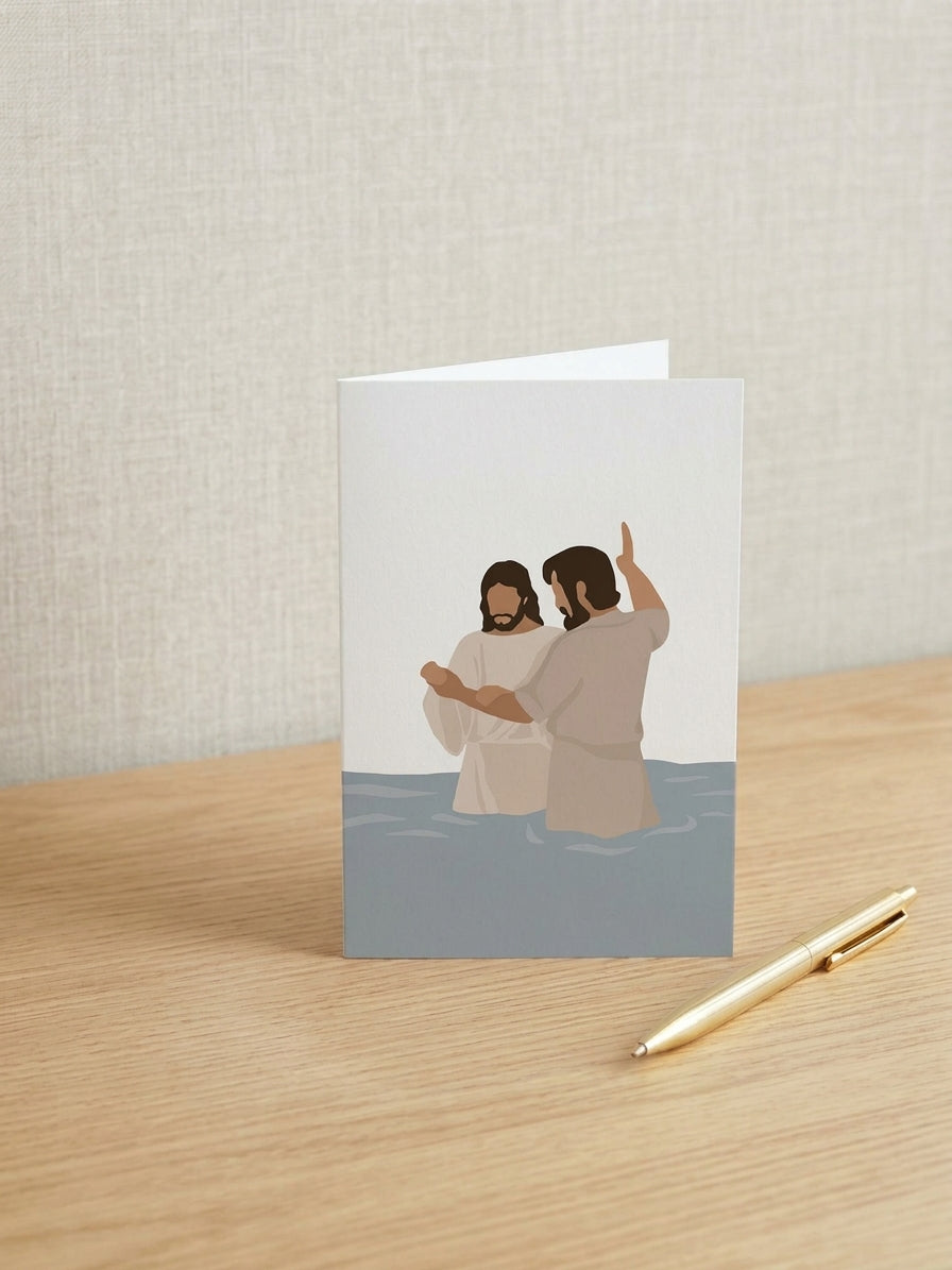 Jesus Set the Example Baptism Greeting Card