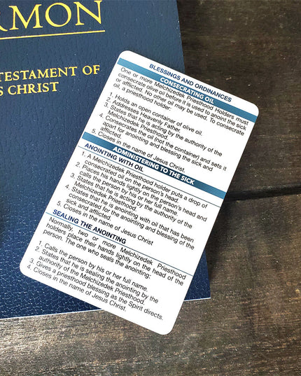 Pocket Priesthood Ordinance Card