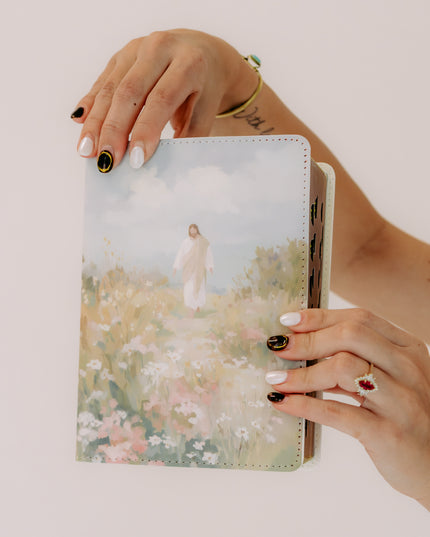 PREORDER Hand-Bound Simulated Leather Quad - Where He Walks