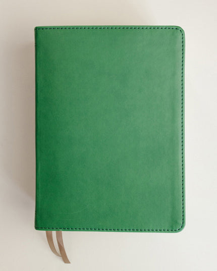 Hand-Bound Simulated Leather Quad - Highland Green