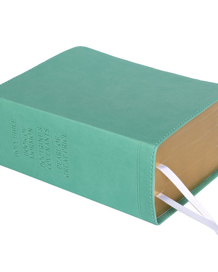 Hand-Bound Simulated Leather Quad - Tropical Turquoise
