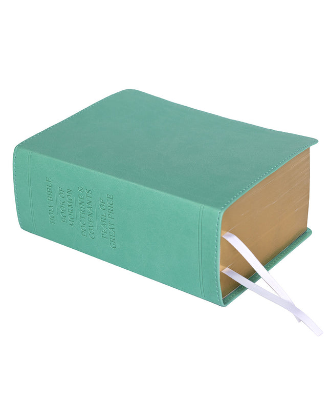 Hand-Bound Simulated Leather Quad - Tropical Turquoise