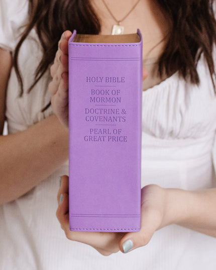 Hand-Bound Simulated Leather Quad - Wisteria Purple