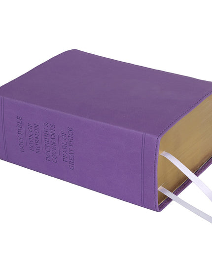 Hand-Bound Simulated Leather Quad - Wisteria Purple