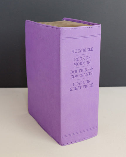 Hand-Bound Simulated Leather Quad - Wisteria Purple