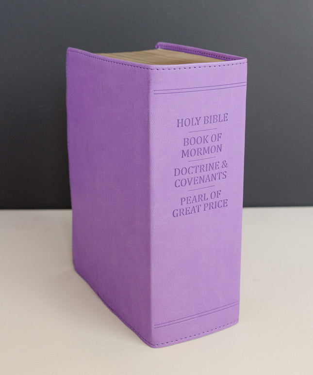 Hand-Bound Simulated Leather Quad - Wisteria Purple