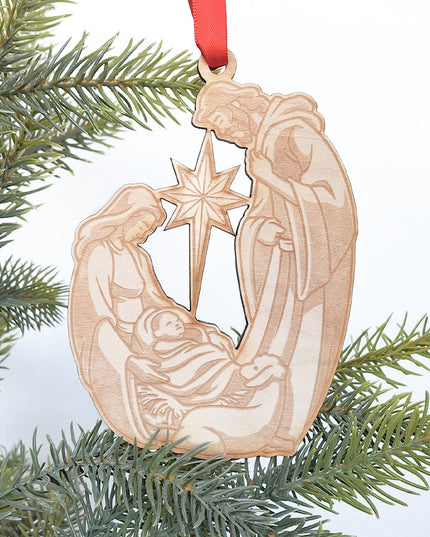Let Us Adore Him Nativity Ornament
