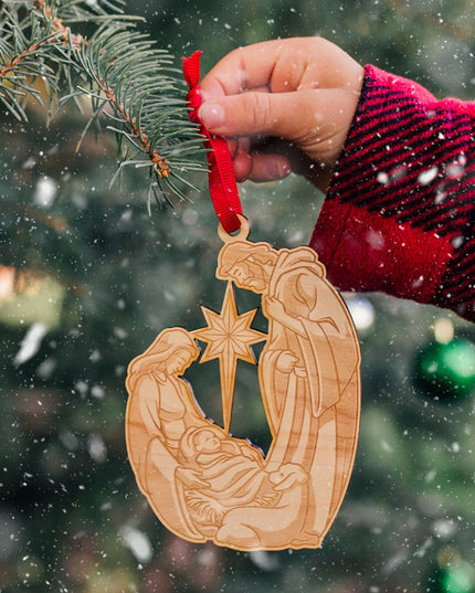 Let Us Adore Him Nativity Ornament