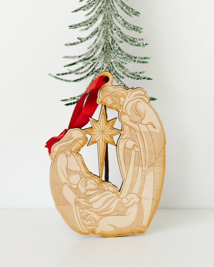 Let Us Adore Him Nativity Ornament
